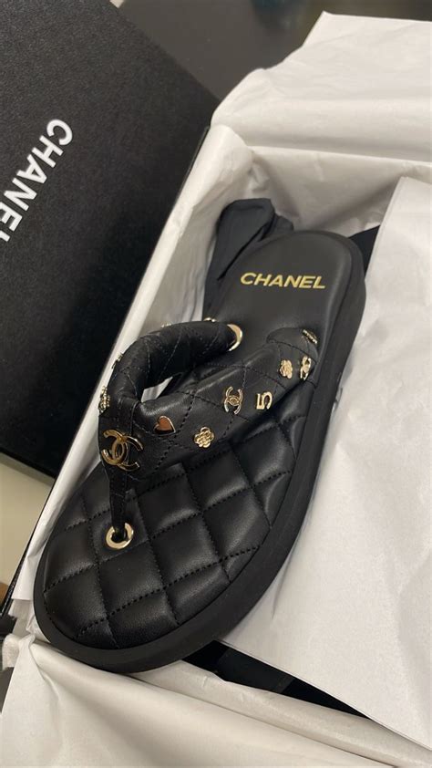 chanel flip flops neiman marcus